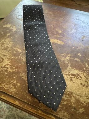 Men's Black Micro-Pattern Silk Tie